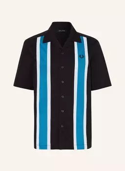 Комфортная посадка рубашки с короткими рукавами Fred Perry, черный