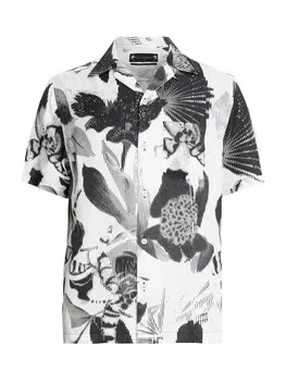 Комфортная рубашка Allsaints FREQUENCY, черный/белый