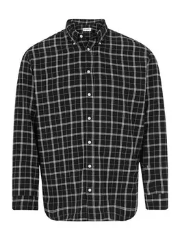 Комфортная рубашка JACK & JONES COZY, черный/белый