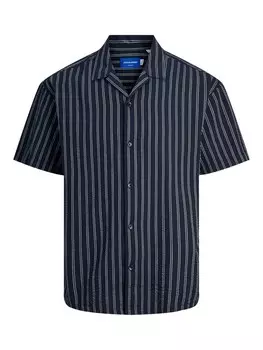 Комфортная рубашка JACK & JONES EASTER PALMA, ночная синяя