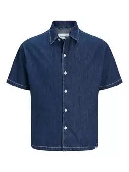 Комфортная рубашка JACK & JONES PALMA RESORT, синий джинсовый