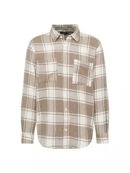 Комфортная рубашка на пуговицах BURTON MENSWEAR LONDON, темно-бежевый