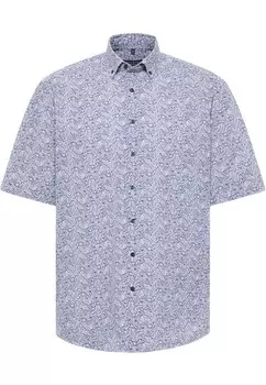 Комфортная рубашка на пуговицах Eterna, синий