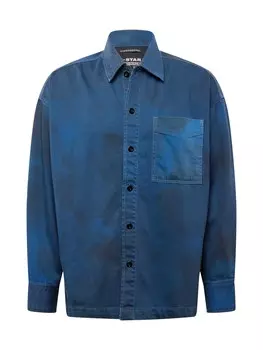 Комфортная рубашка на пуговицах G–Star, синий