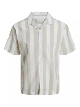 Комфортная рубашка на пуговицах JACK & JONES, китт/белый