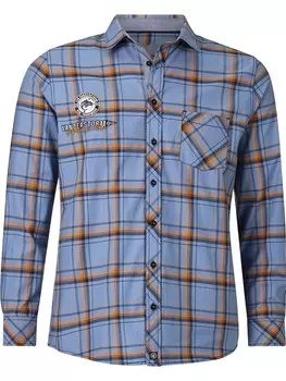 Комфортная рубашка на пуговицах Jan Vanderstorm Iversen, светло-синий