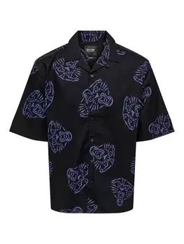 Комфортная рубашка на пуговицах Only & Sons YOP, черный