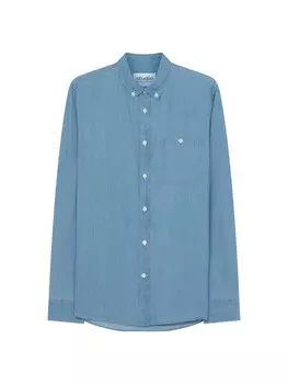 Комфортная рубашка на пуговицах Seidensticker Studio, пестрый синий