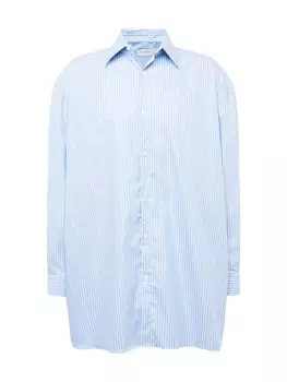 Комфортная рубашка на пуговицах TOPMAN, светло-синий