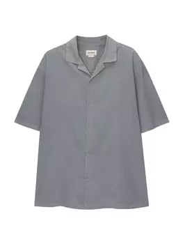 Комфортная рубашка Pull&Bear, цвет Basalt Grey