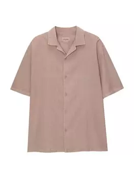 Комфортная рубашка Pull&Bear, темно-розовый