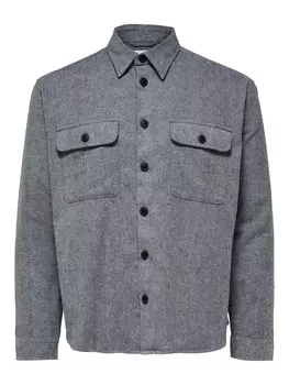 Комфортная рубашка Selected MASON, цвет Basalt Grey