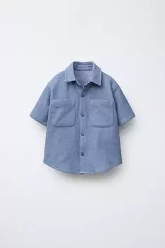 Комфортная рубашка ZARA, синий