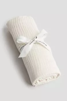 Комфортное одеяло из хлопкового муслина H&M, бежевый