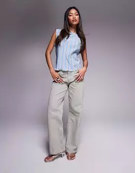 Комфортные эластичные джинсы прямого кроя ASOS DESIGN в винтажном стиле