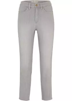 Комфортные эластичные джинсы скинни 7/8 John Baner Jeanswear, серый
