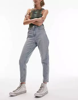 Комфортные эластичные джинсы Topshop Petite с отбеливающим эффектом