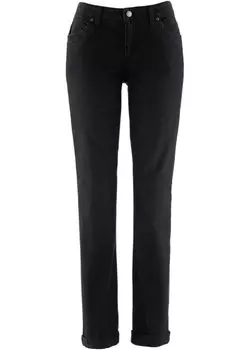 Комфортные эластичные прямые джинсы John Baner Jeanswear, черный
