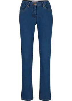 Комфортные эластичные прямые джинсы John Baner Jeanswear, синий