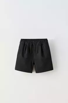 Комфортные бермудские шорты ZARA, черный