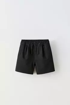 Комфортные бермудские шорты ZARA, черный