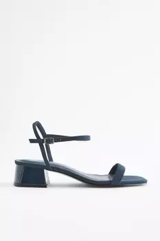 Комфортные босоножки Forever на невысоком каблуке Next, синий