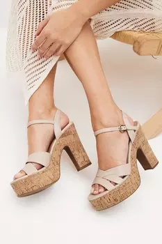 Комфортные босоножки Forever на пробковой платформе Next, белый