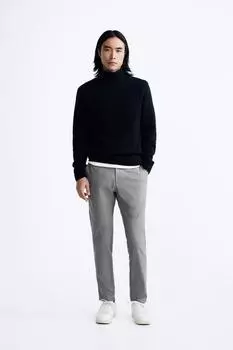 Комфортные брюки приманного кроя ZARA, серый