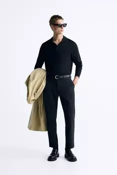 Комфортные брюки с тектурой ZARA, синий