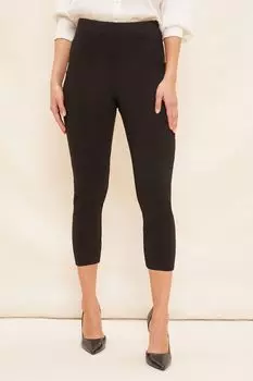 Комфортные брюки укороченного кроя и эластичной ткани Friends Like These, черный