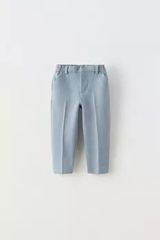 Комфортные брюки ZARA, светло-голубой