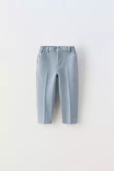 Комфортные брюки ZARA, светло-голубой