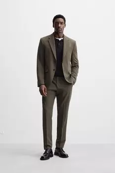 Комфортные брюки ZARA, темно-оливковый
