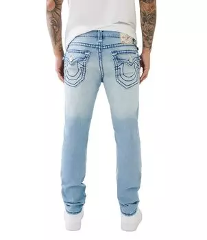 Комфортные джинсы скинни из эластичного денима True Religion Rocco Super-T стандартного кроя, синий