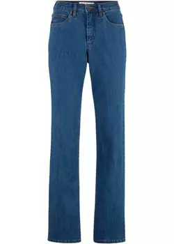 Комфортные джинсы стрейч с широкой завышенной талией John Baner Jeanswear, синий