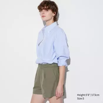 Комфортные хлопковые шорты UNIQLO, оливковый
