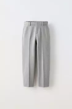 Комфортные облегающие брюки для костюма ZARA, серый