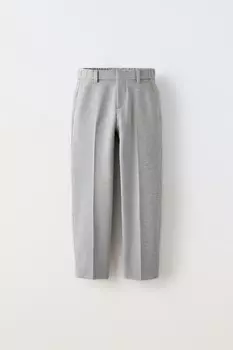 Комфортные облегающие брюки для костюма ZARA, серый