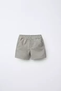 Комфортные шорты-бермуды ZARA, зеленый