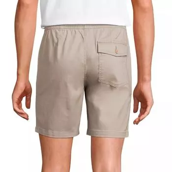 Комфортные шорты Big & Tall без застежки на палубе Lands' End