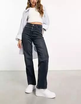 Комфортные синие и черные джинсы ASOS прямого кроя