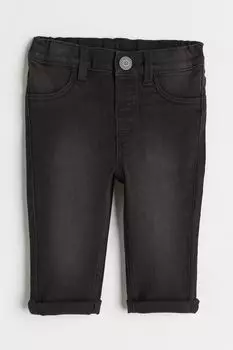 Комфортные суперэластичные джинсы скинни H&amp;M, черный