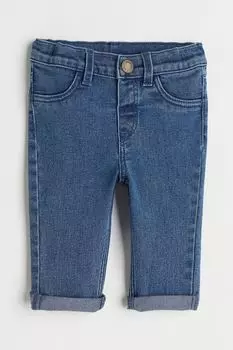 Комфортные суперэластичные джинсы скинни H&M, синий деним