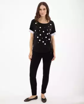 Комфортные узкие брюки Anna Mora, черный