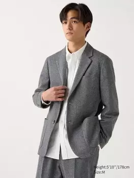 Комфортный блейзер выкройка Uniqlo, серый