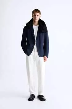 Комфортный блейзер ZARA, синий
