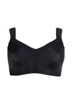 Комфортный бюстгальтер из двух слоев с сетчатыми деталями sheego, черный