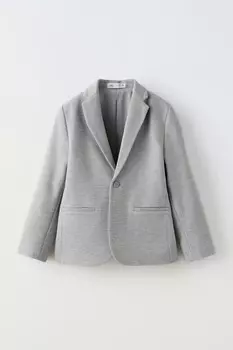 Комфортный костюмный блейзер ZARA, серый