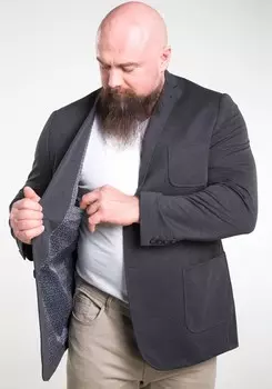 Комфортный пиджак Man's World, антрацит