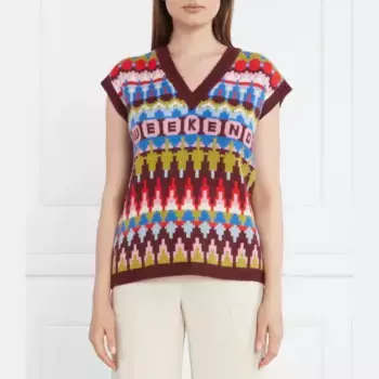 Комфортный шерстяной жилет Aligi Max Mara, мультиколор